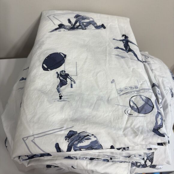 Pottery Barn Kids Sports Bedding Twin 3-piece Set Baseball Football Soccer - Picture 3 of 7